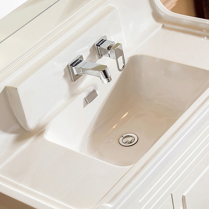 LoungeYard | Wall Mounted Faucet Brass Lever Handle Bathroom Faucet Hand Shower — product view 1