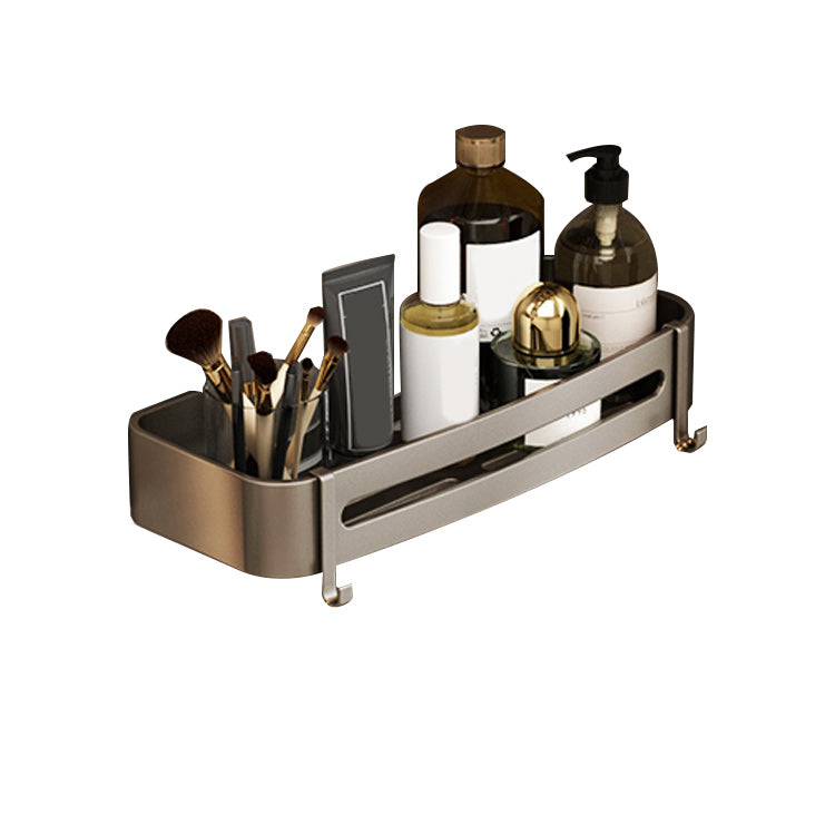 LoungeYard | Contemporary bathroom accessory set 3-piece bath shelf with hooks — product view 1