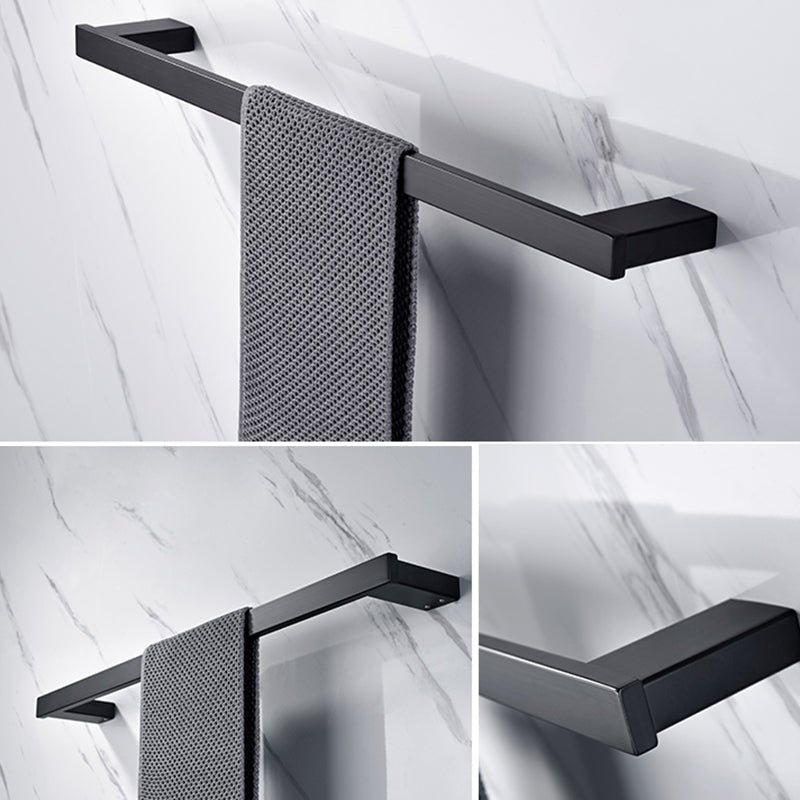 LoungeYard | 5-piece Modernism Bath Accessory Set in Matte Black Stainless Steel — product view 6