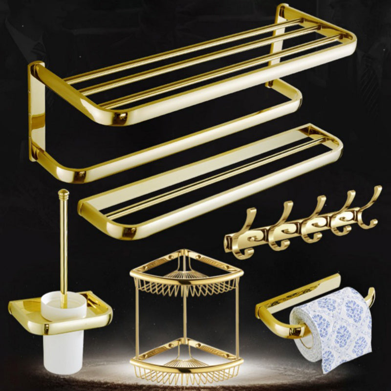 LoungeYard | Chrome/Gold Bathroom Accessories Set Modern Metal Bathroom Hardware Set — product view 6
