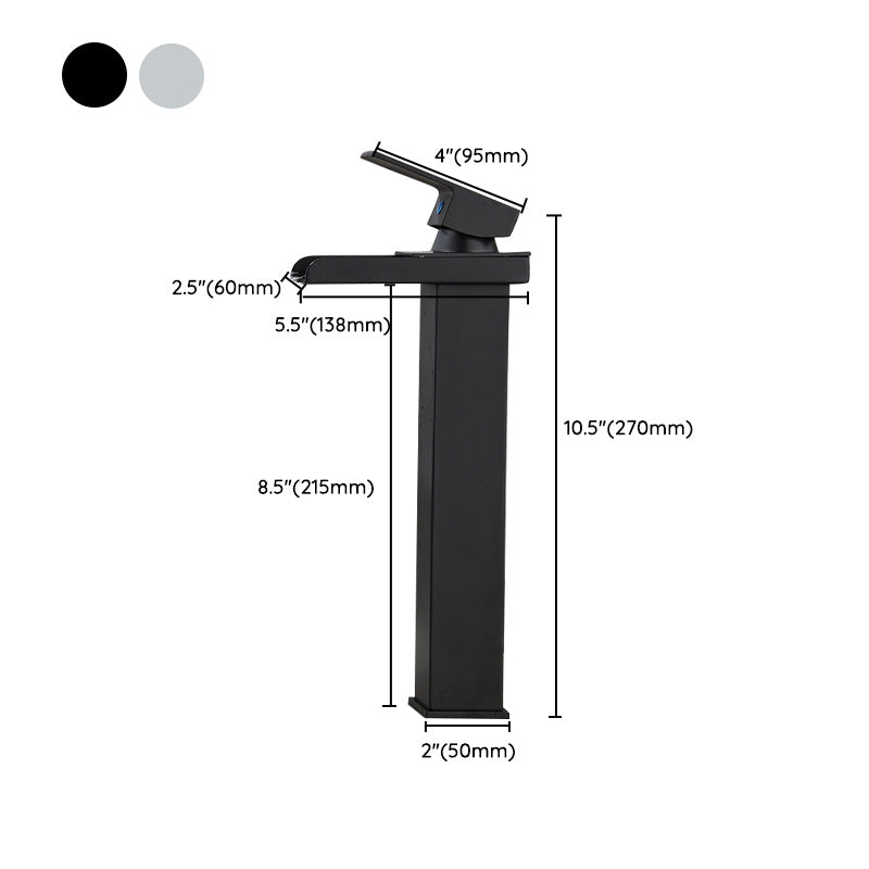 LoungeYard | Basin faucet lever handle waterfall outlet bathroom fixture — product view 6