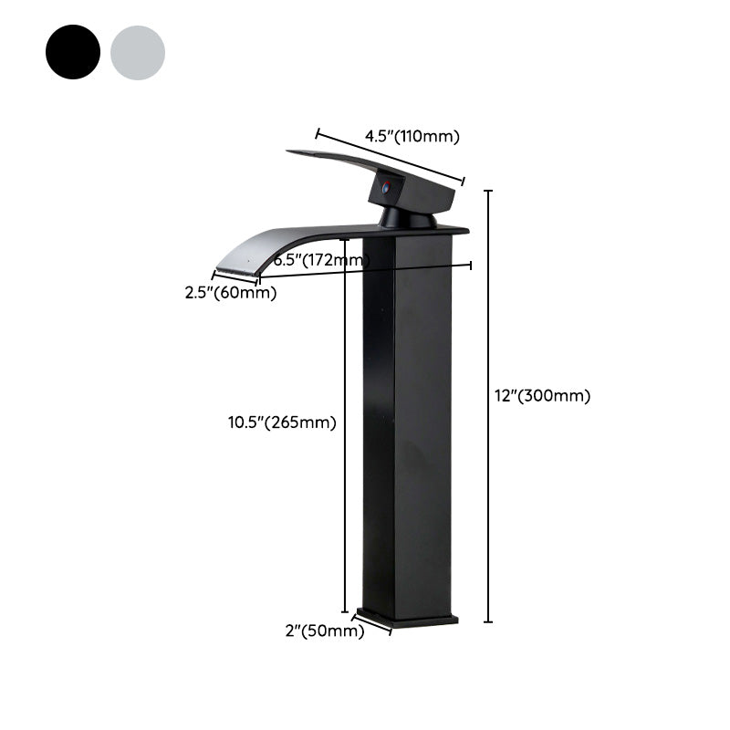 LoungeYard | Basin faucet lever handle waterfall outlet bathroom fixture — product view 7