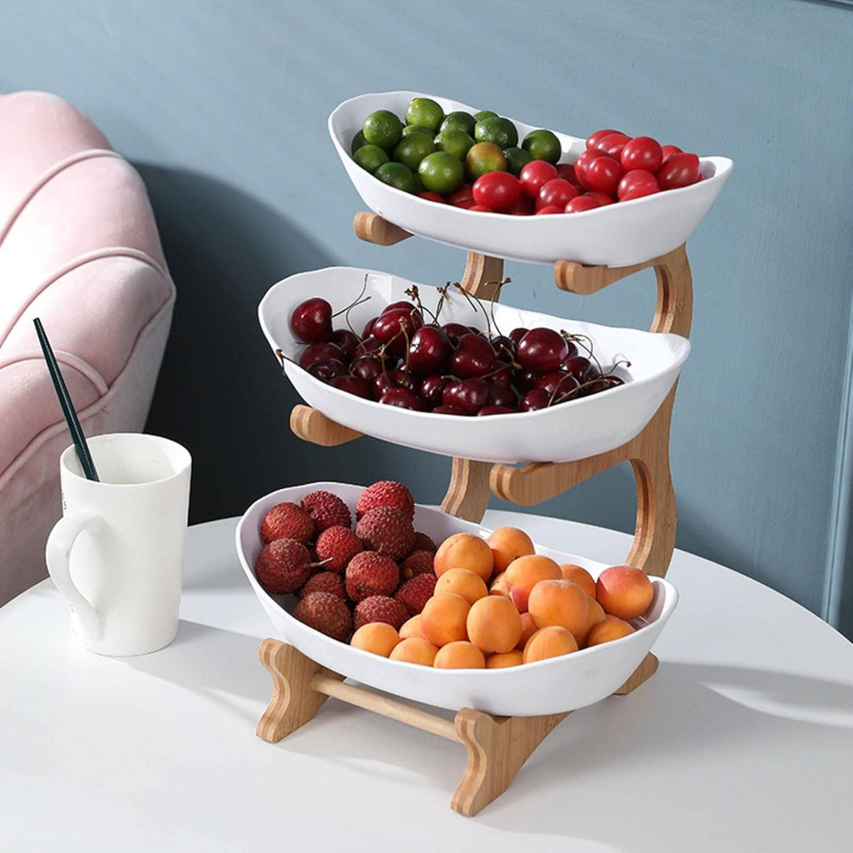 LoungeYard | Stylish Metal Fruit Stand with 2 or 3 Layers - StackFruit — product view 6