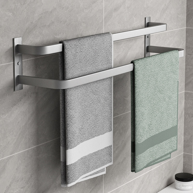 LoungeYard | Modern gray bathroom hardware set towel rack paper holder bathroom accessory set — product view 1