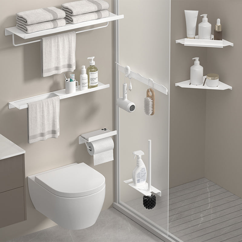 LoungeYard | Modern White Bathroom Accessories Set Bathroom Shelf Paper Holder Bathroom Accessories Kit — product view 7