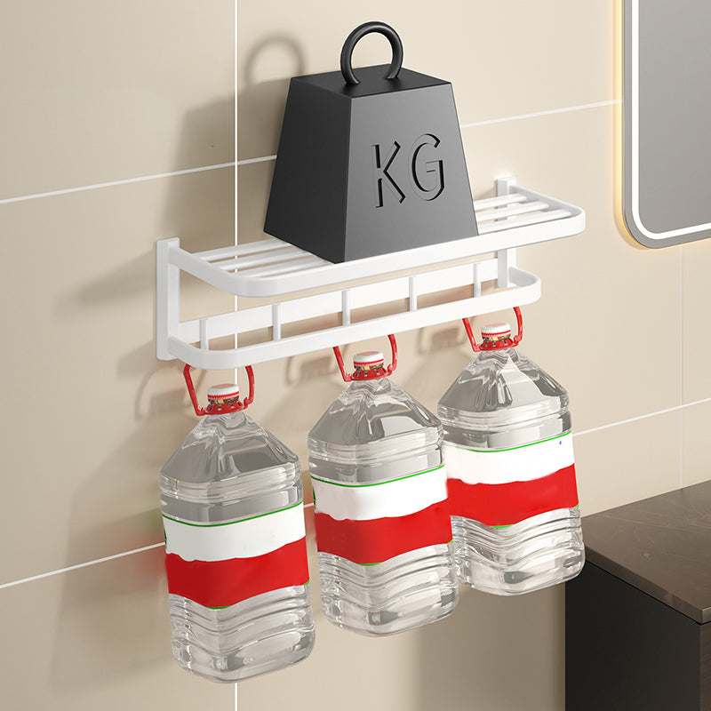 LoungeYard | Modern White Bathroom Accessories Set Bathroom Shelf Paper Holder Bathroom Accessories Kit — product view 4