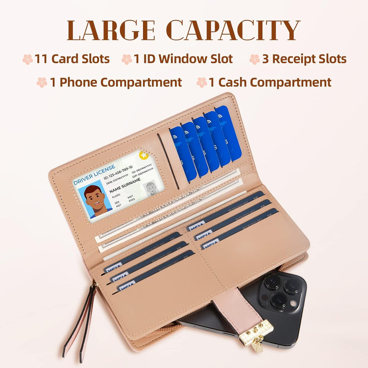 Stylish Leather Wallet for Women LoungeYard — product view 3