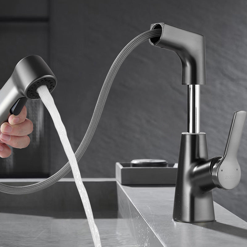 LoungeYard | Swivel Spout Sink Faucet Brass Bathroom Low Arc Mixer — product view 3