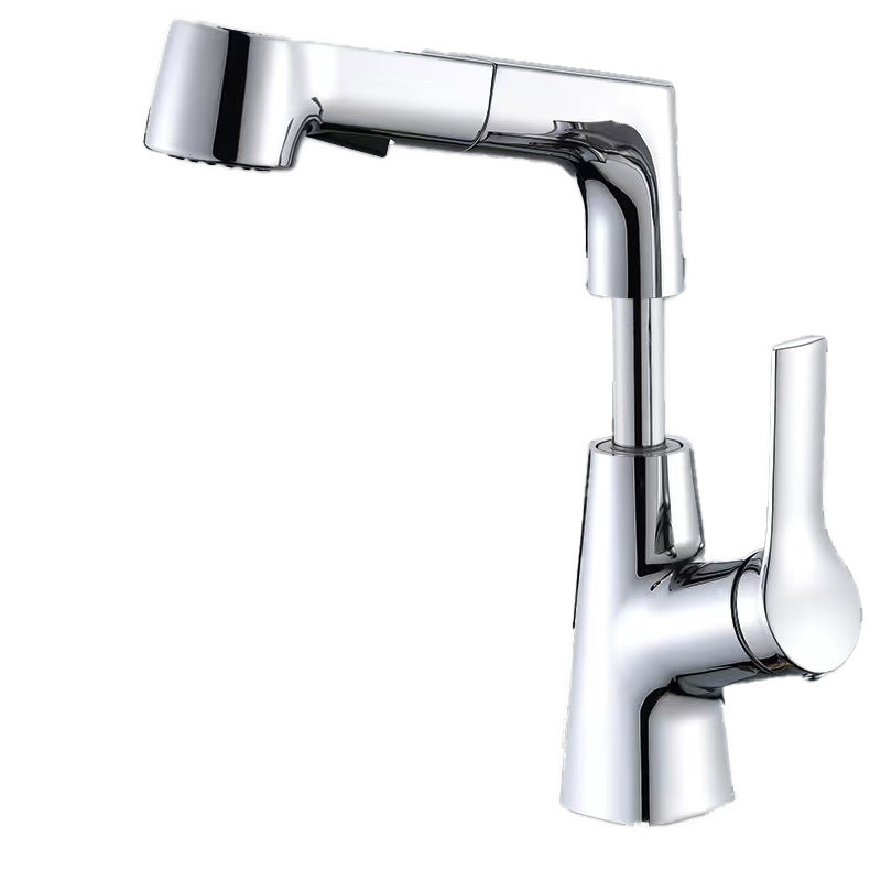 LoungeYard | Swivel Spout Sink Faucet Brass Bathroom Low Arc Mixer — product view 1