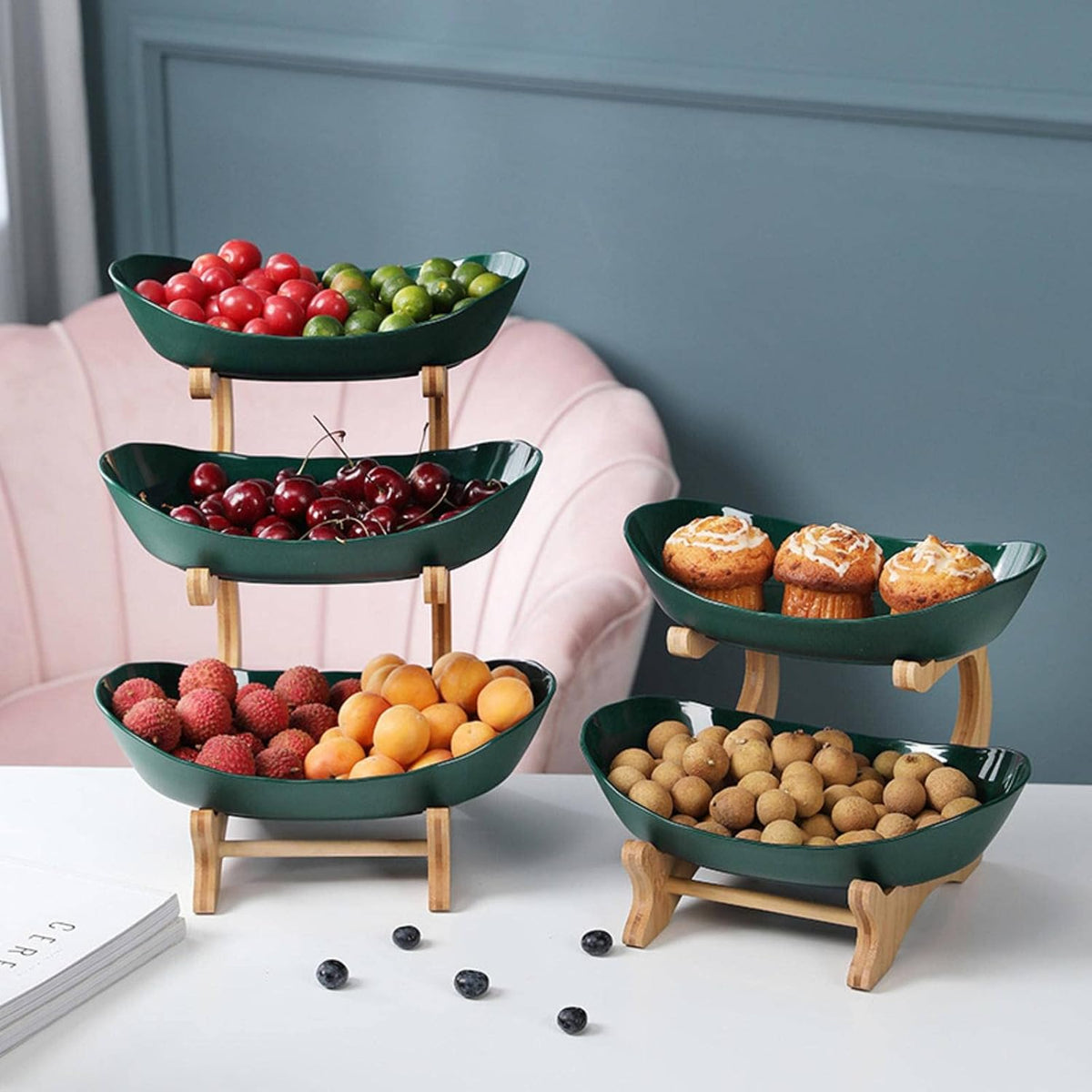 LoungeYard | Stylish Metal Fruit Stand with 2 or 3 Layers - StackFruit — product view 1