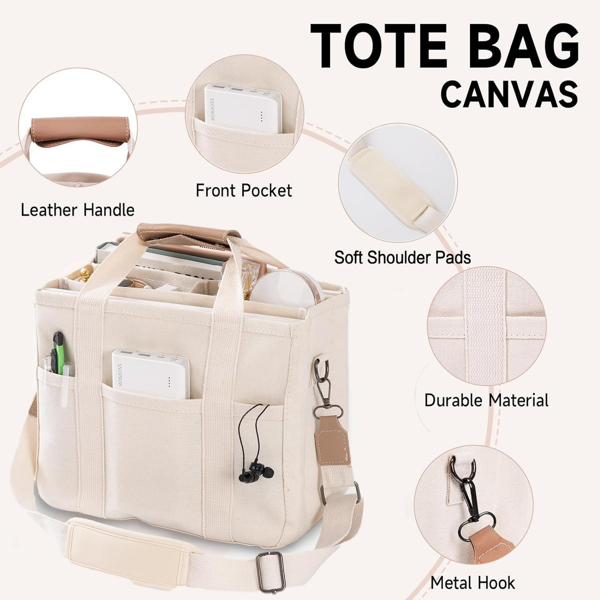 LoungeYard | Canvas Tote Bag - UrbanGrace — product view 5