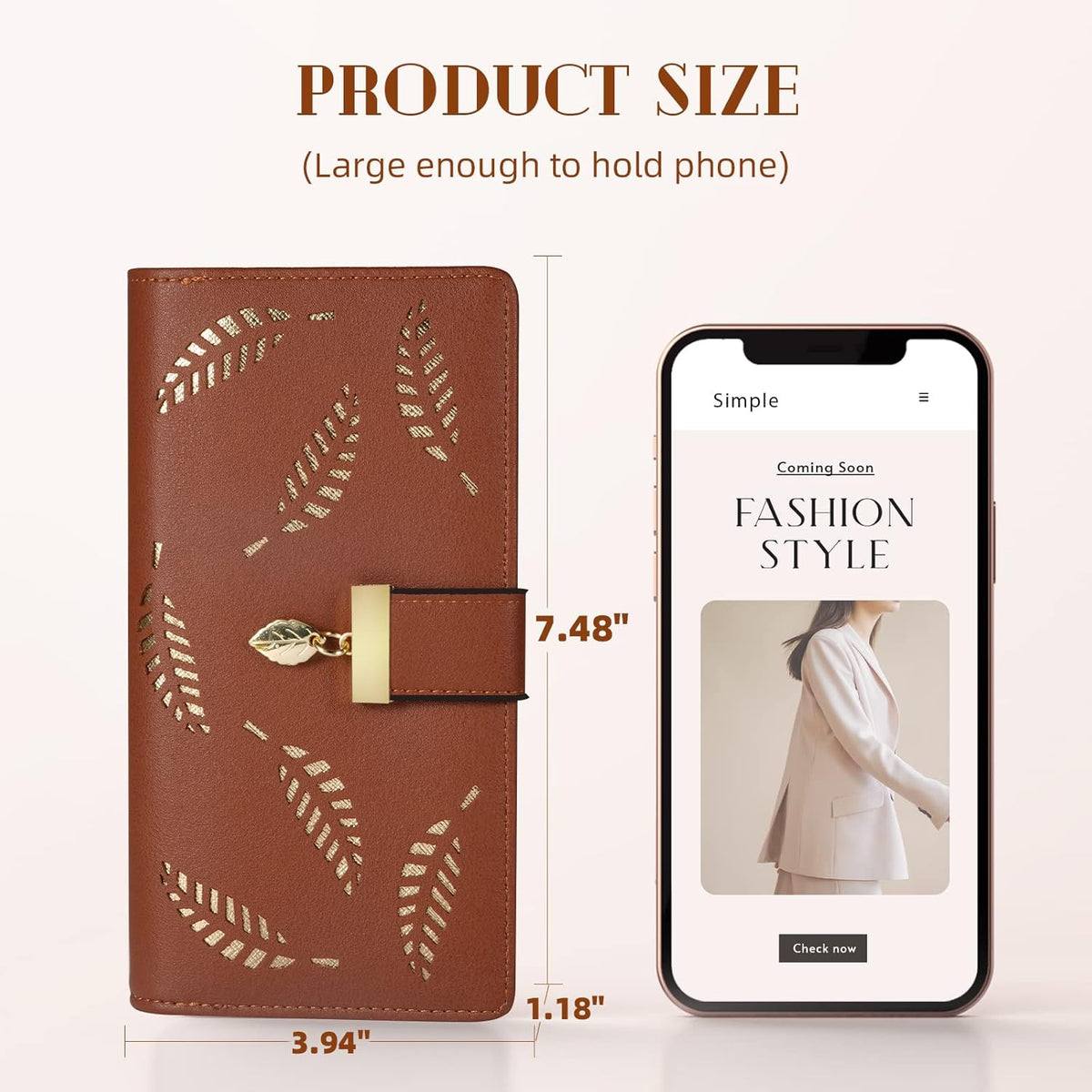 Stylish Leather Wallet for Women LoungeYard — product view 6