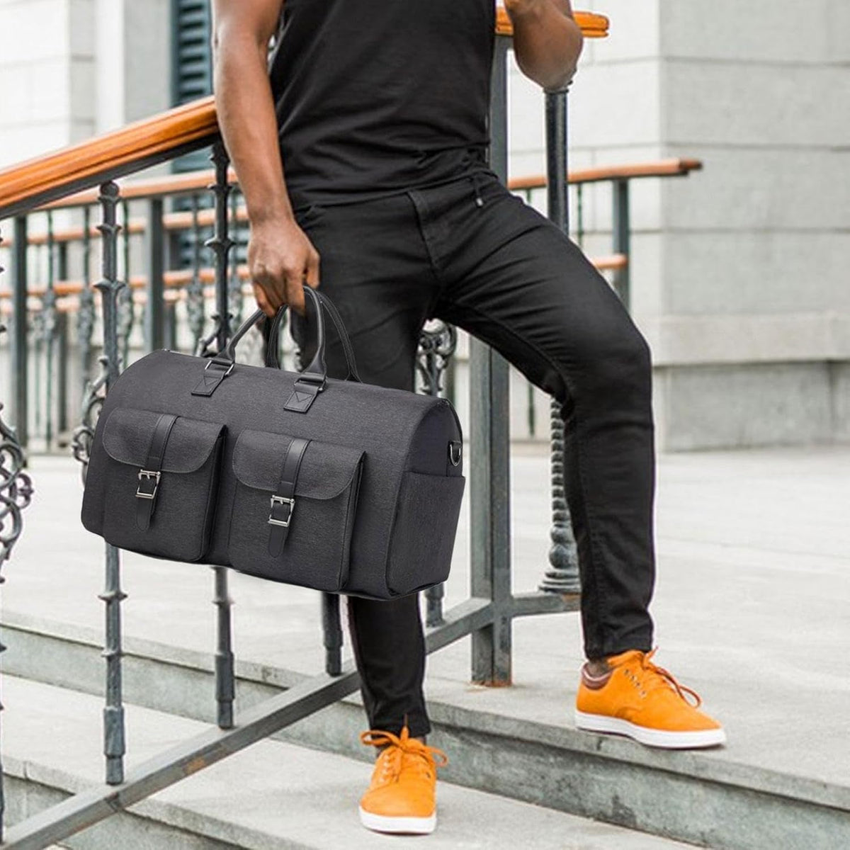 LoungeYard | Garment Duffel Weekender Bag – Foldable Carry-On Suit Bag for Men — product view 2