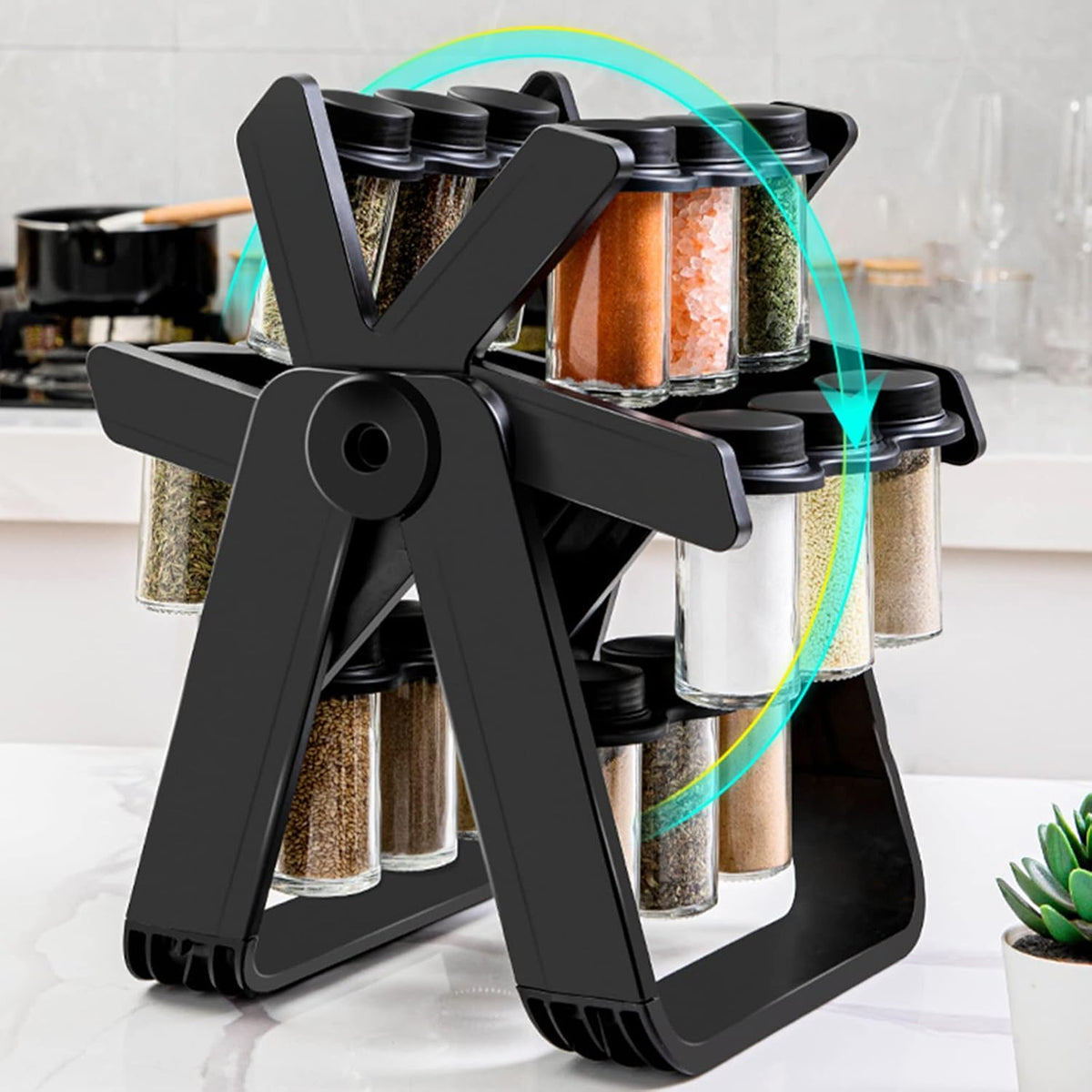 LoungeYard | Rotating Wheel Spice Rack — product view 6