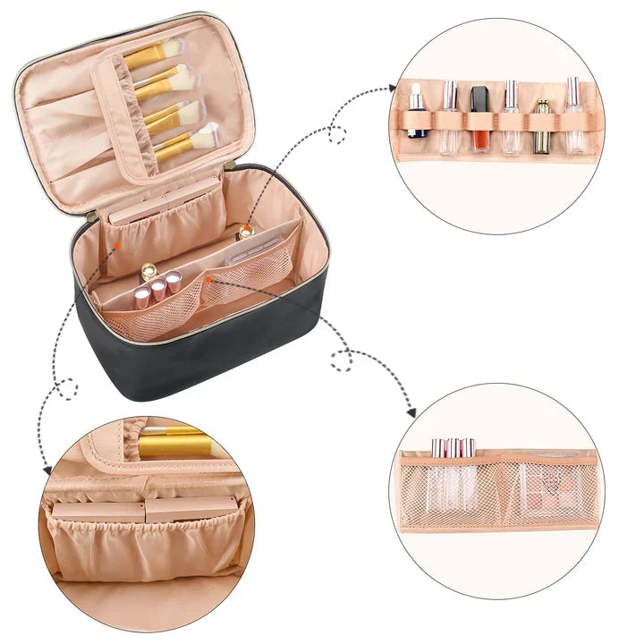 LoungeYard | Practical Make-up Organizer for Traveling | With Compartments and Dividers — product view 7