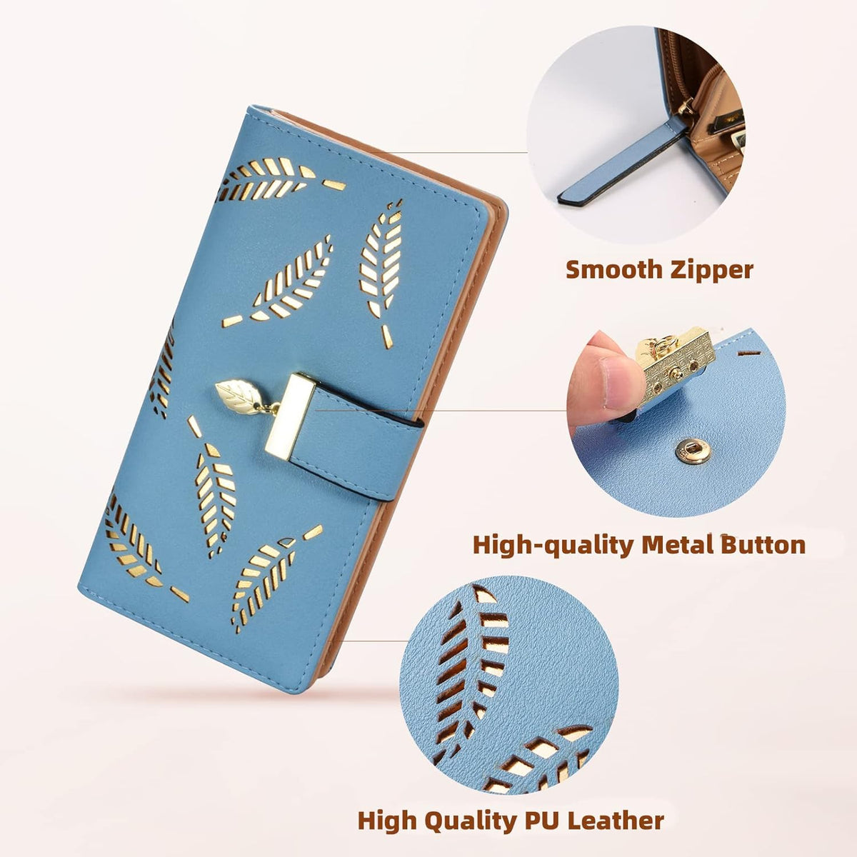 Stylish Leather Wallet for Women LoungeYard — product view 5