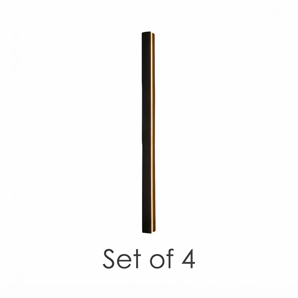 Linear Outdoor Wall Sconce Minimalist LED Black Aluminum Hardwired — 40 to 80 Inch Sets — product view 3