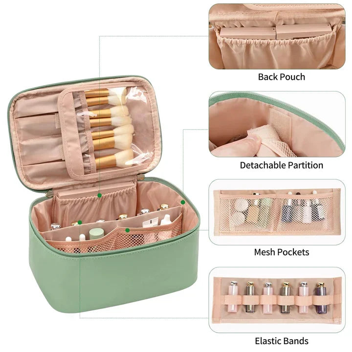 LoungeYard | Practical Make-up Organizer for Traveling | With Compartments and Dividers — product view 3