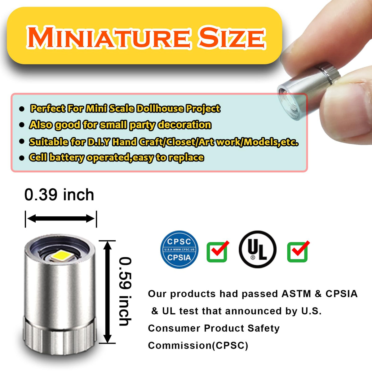 LED Mini Spotlight Battery Operated Warm White Resin 10-Pack for Artwork Jewelry Closet — product view 2