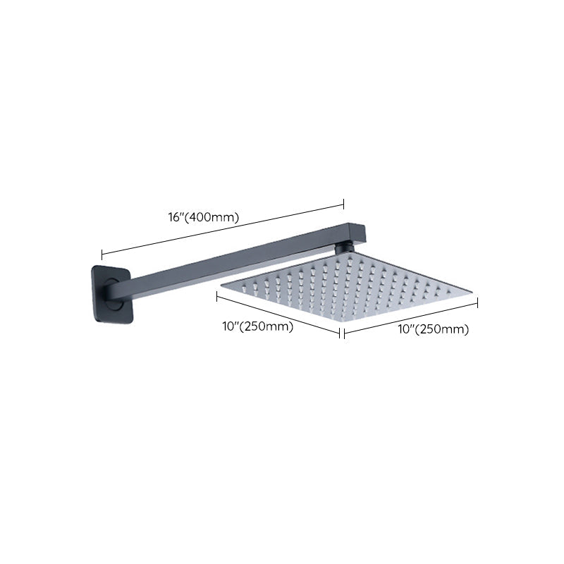 LoungeYard | Black Square Fixed Shower Head Modern Style Wall Mounted Shower Head — product view 5