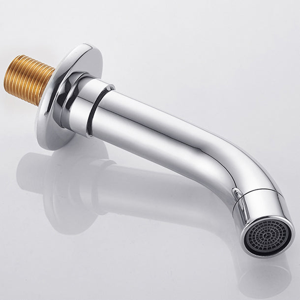 LoungeYard | Modern bathroom faucet wall-mounted cross handles low arc faucet — product view 6