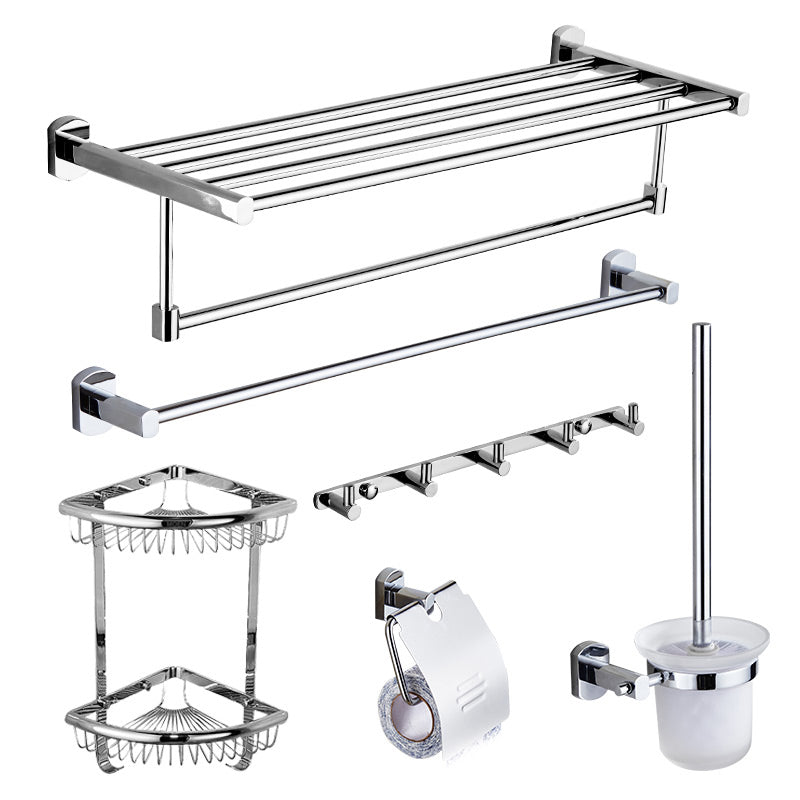 LoungeYard | Modern bathroom accessory set Stainless steel bathroom shelf Towel holder Bathroom accessory set — product view 5