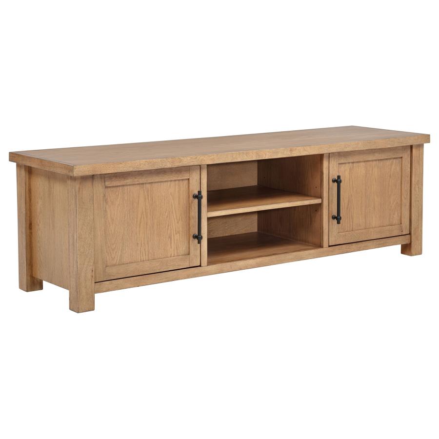 Beasley Golden Oak Wood 71" 2-Door Modern TV Stand – 723323 — product view 2