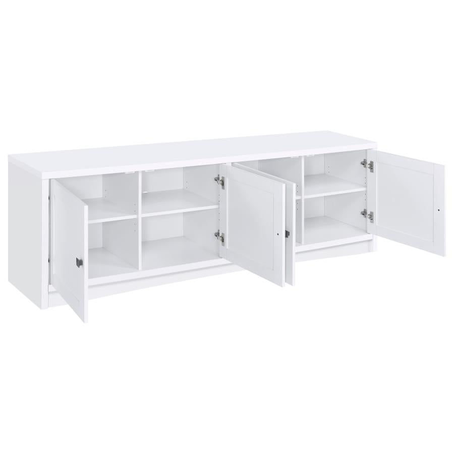 Laughlin White 78" TV Stand Media Console with 4 Doors – 724113 — product view 3