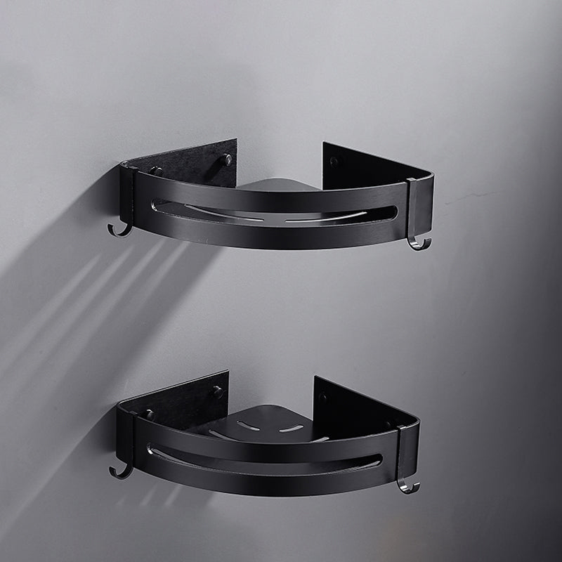 LoungeYard | Matt Black Modern Bathroom Accessory Set, Set of 3, Bathroom Shelf — product view 6
