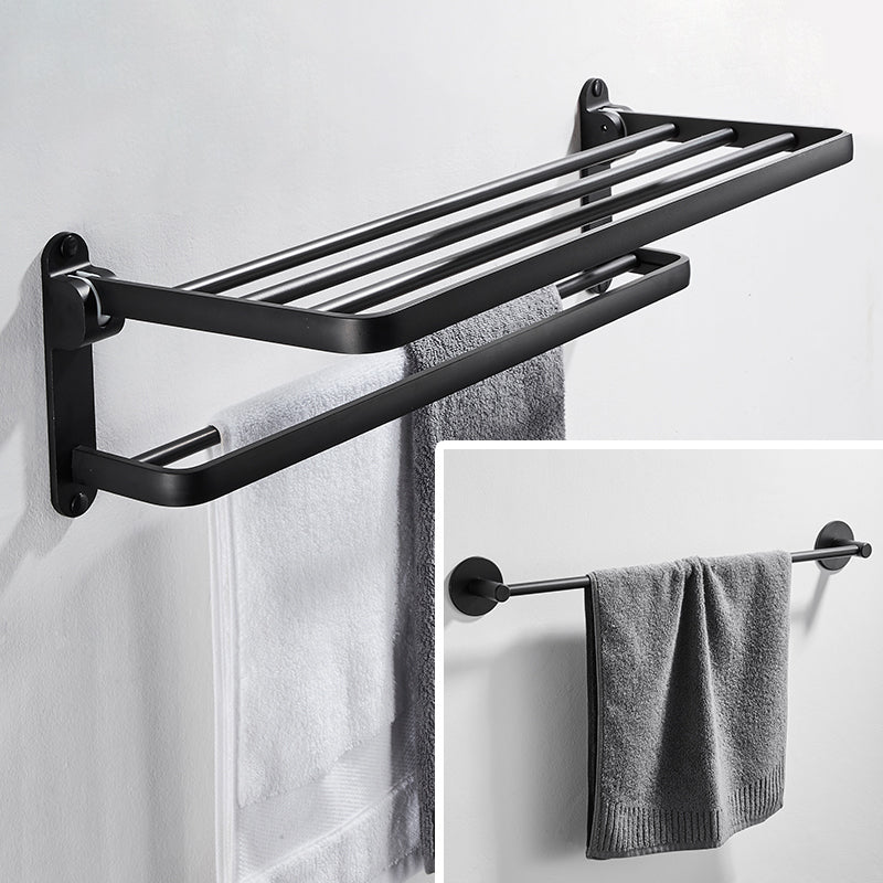LoungeYard | Modern Bathroom Hardware Set Matte Black Metal Bathroom Accessory Set Rust-Free — product view 1