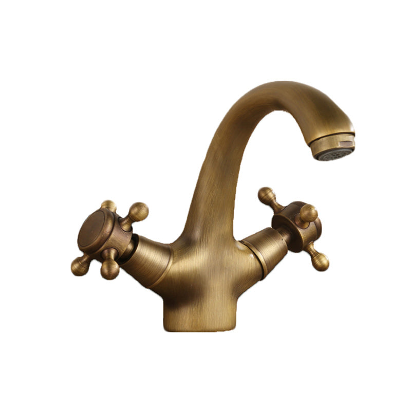 LoungeYard | Button Handle Widespread Bathroom Faucet Industrial Sink Faucet — product view 1