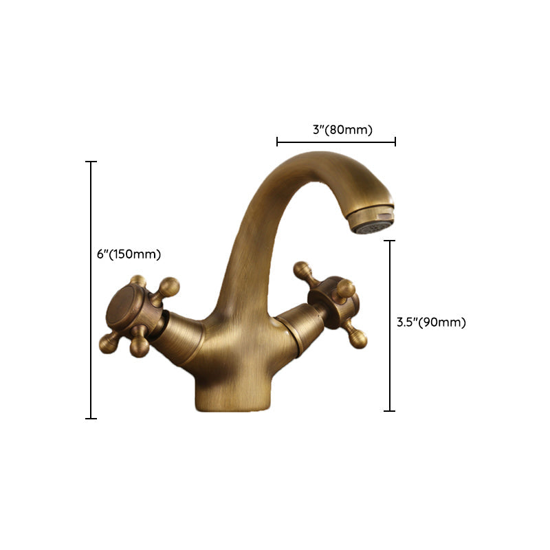 LoungeYard | Button Handle Widespread Bathroom Faucet Industrial Sink Faucet — product view 3