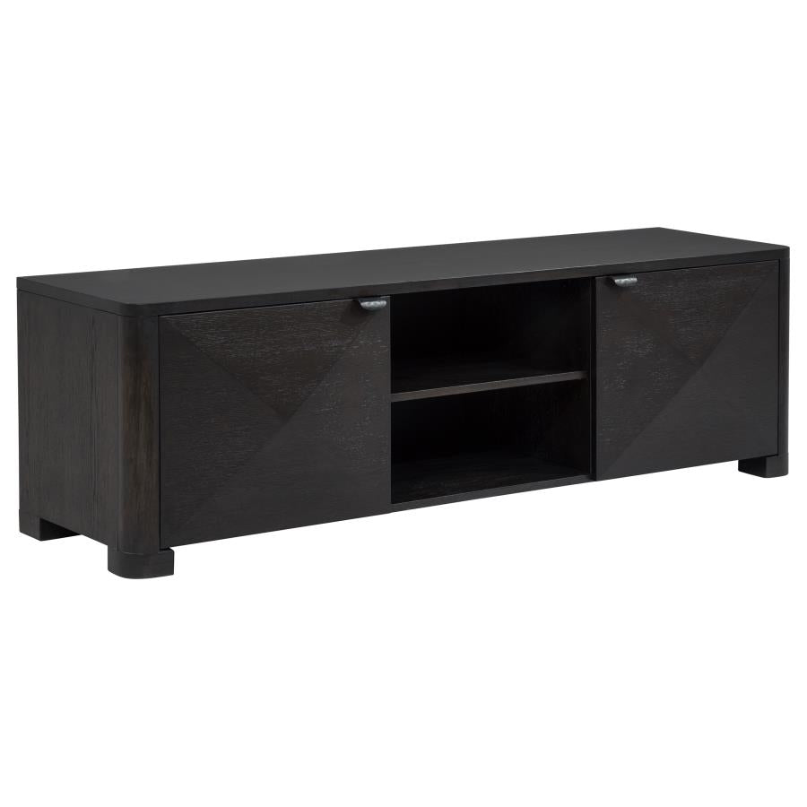 Marcelo Coffee Brown Wood 71" 2-Door Modern TV Stand – 736063 — product view 2