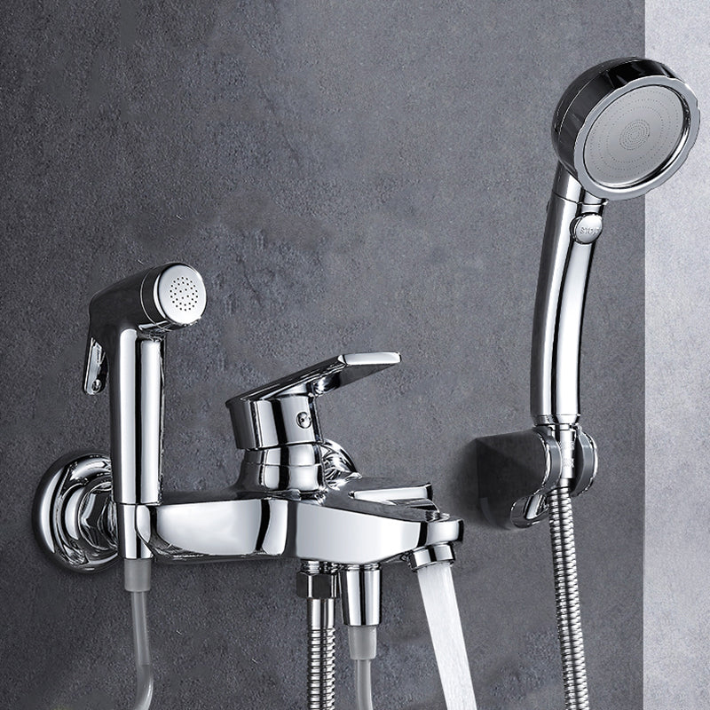 LoungeYard | Popular Bathtub Filler Wall-Mounted Lever Handle Fixed Bathtub Faucet Trim — product view 4