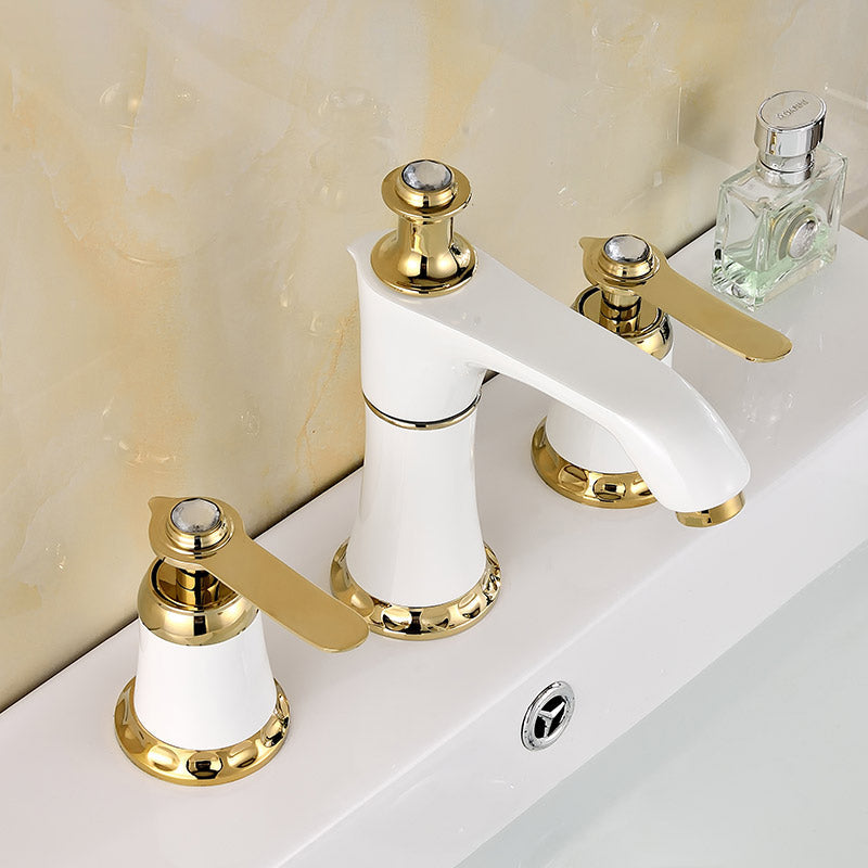 LoungeYard | Glam Bathtub Faucet Trim Deck Mounted Lever Handle Swivel Spout Bathtub Faucet — product view 4