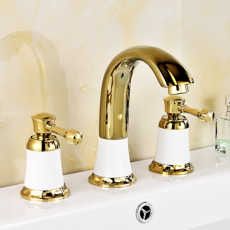 LoungeYard | Glam Bathtub Faucet Trim Deck Mounted Lever Handle Swivel Spout Bathtub Faucet — product view 1