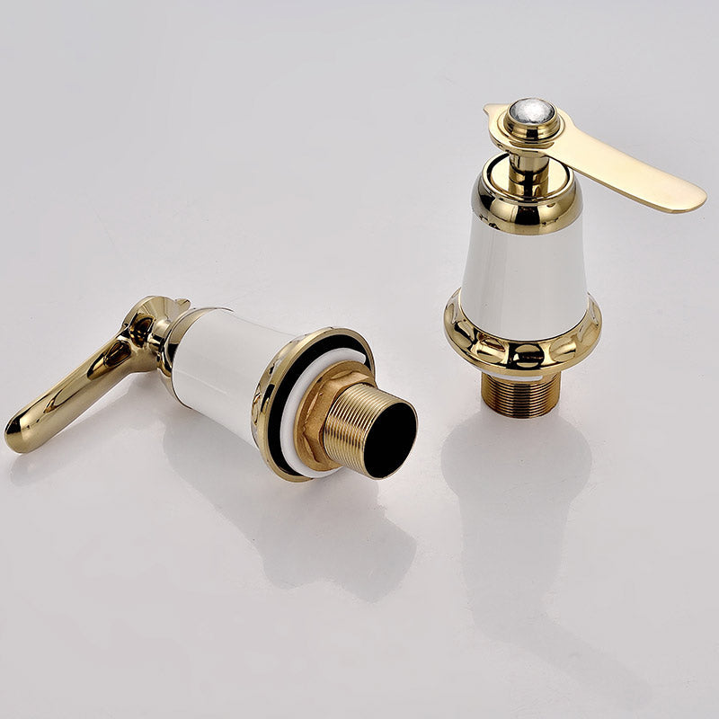 LoungeYard | Glam Bathtub Faucet Trim Deck Mounted Lever Handle Swivel Spout Bathtub Faucet — product view 7