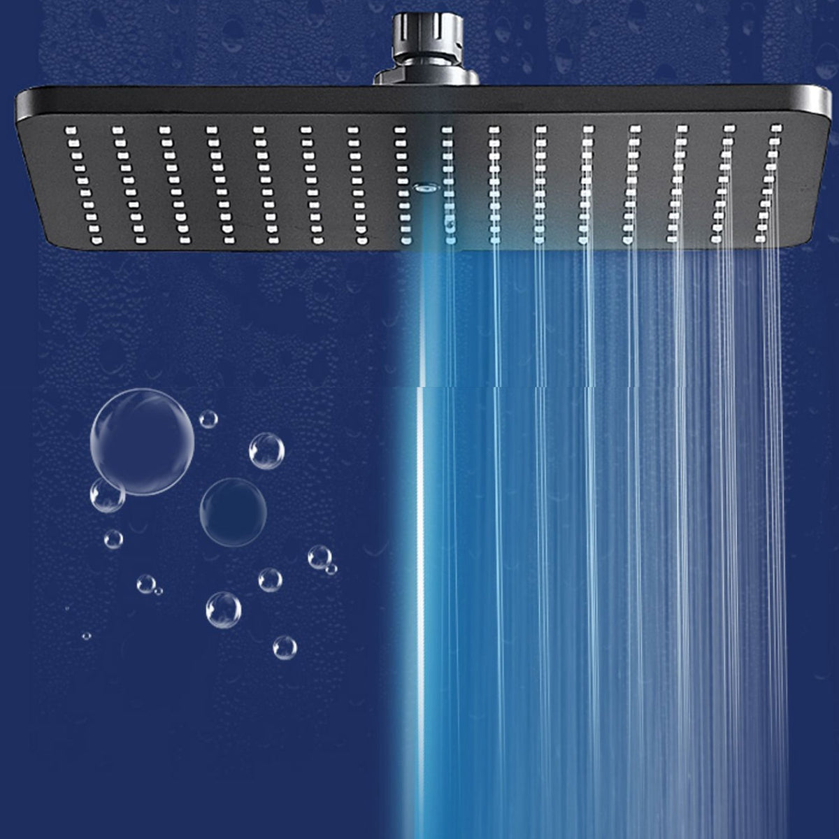 LoungeYard | Modern rectangular shower head combo standard spray pattern with hand shower — product view 6