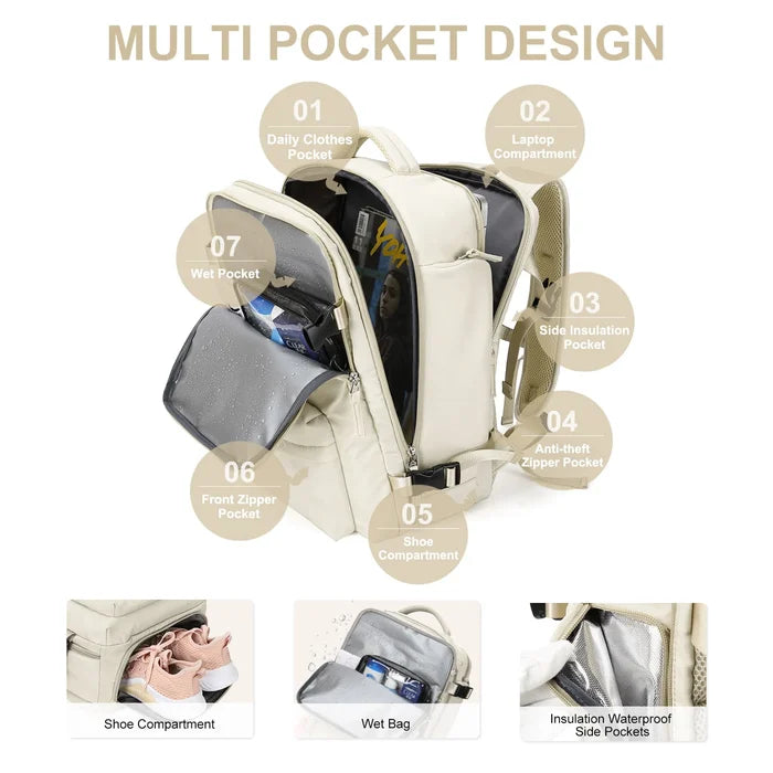 LoungeYard | Waterproof Travel Backpack for Women — product view 2
