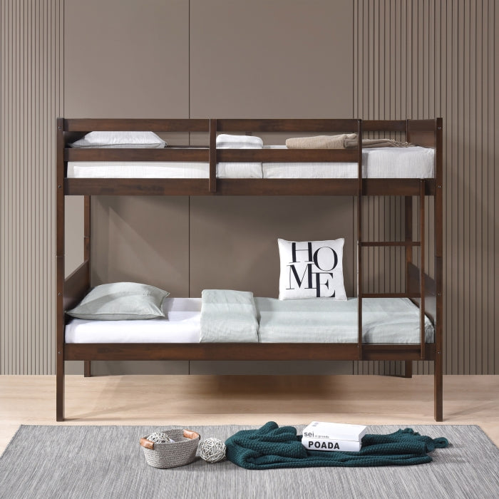 University Espresso Twin Over Twin Convertible Bunk Bed – Milton Greens Stars - 7542 — product view 2
