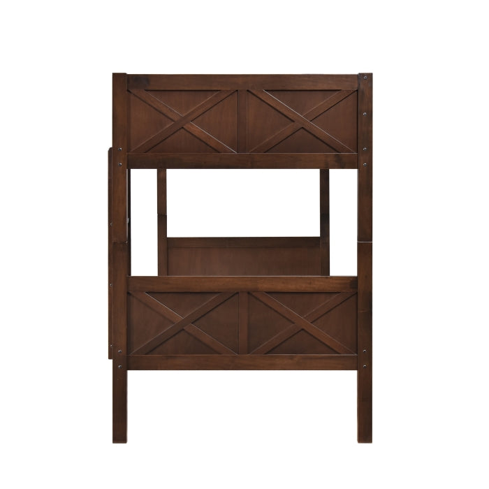 University Espresso Twin Over Twin Convertible Bunk Bed – Milton Greens Stars - 7542 — product view 5