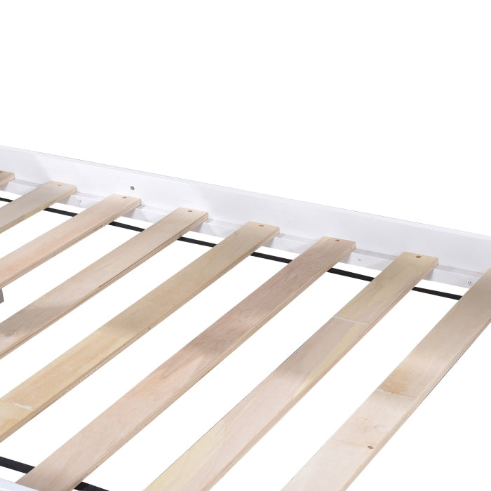 Two Tone White and Natural Twin Over Twin Convertible Bunk Bed – Milton Greens Stars - 7546 — product view 6