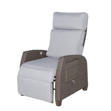 LOUNGE YARD Extra-Long Wicker Recliner with Cushion
