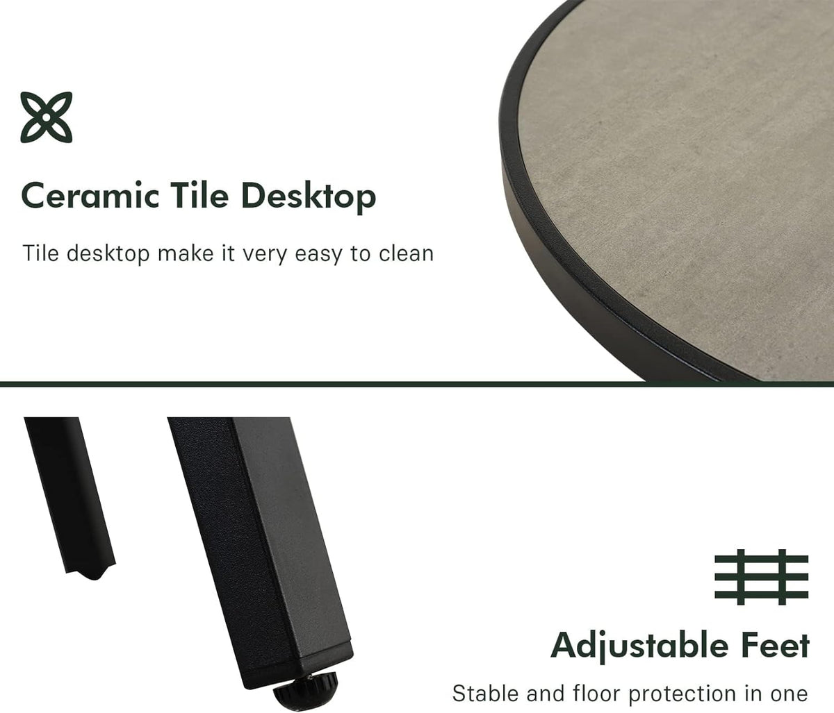 LOUNGE YARD Counter Height Bar Table, 35.5” Outdoor Weather-Resistant Round Dining Table — product view 3