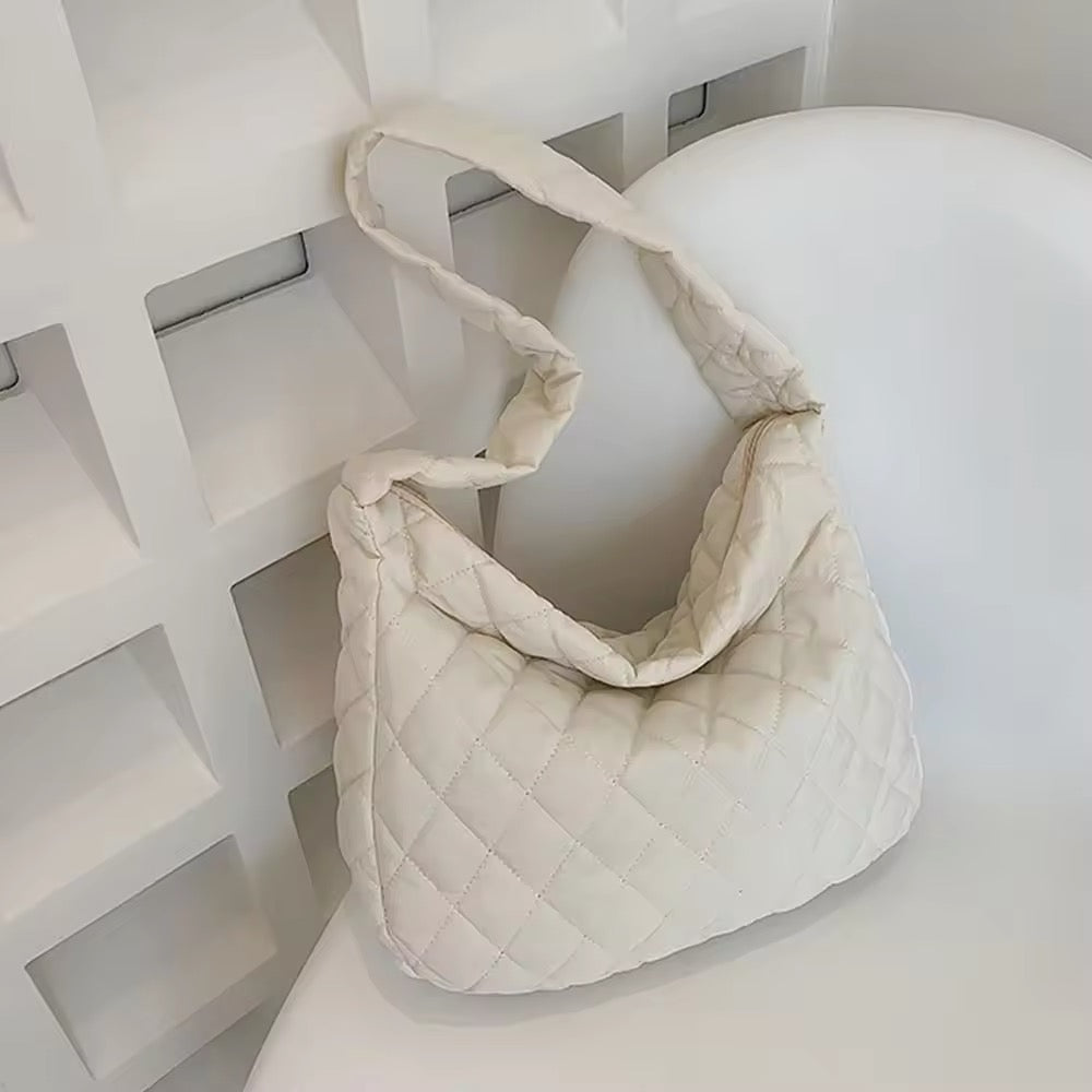 LoungeYard | Padded Ballerina Extra Large Puffer Tote Crossbody Padded Shoulder Bag — product view 4