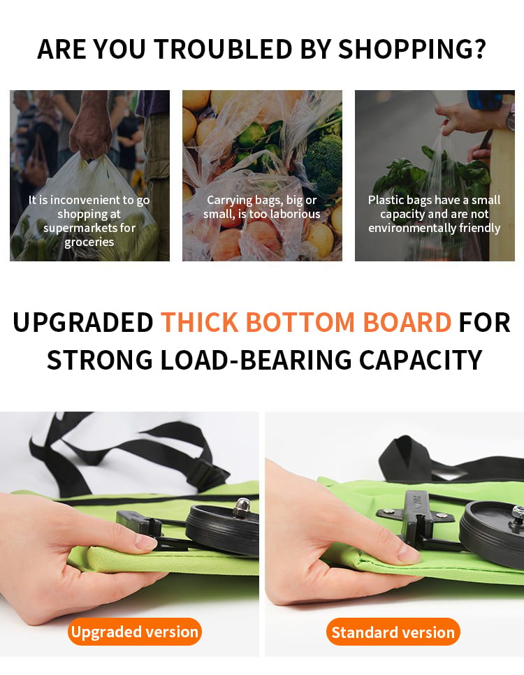 LoungeYard | Foldable green shopping bag — product view 2