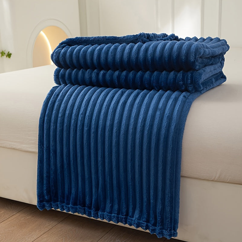 LoungeYard | Soft Plush Blanket with Rib Pattern — product view 1