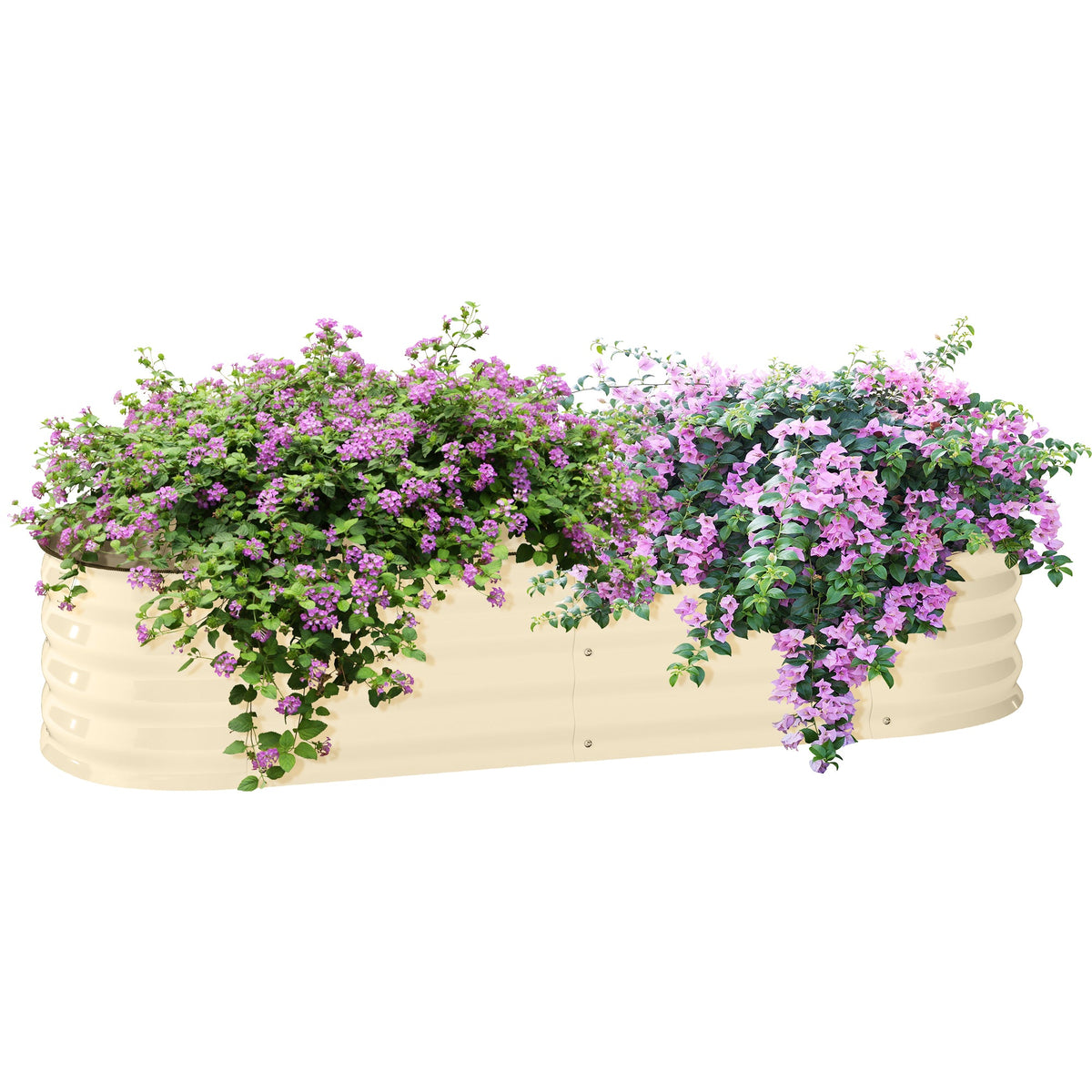 5' x 2' x 1' Galvanized Raised Garden Bed Kit, Cream — product view 1