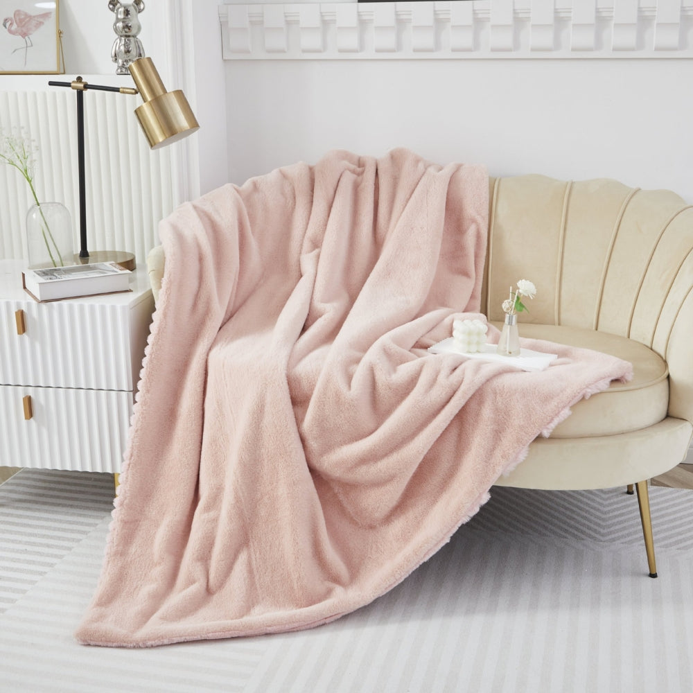 LoungeYard | Plush Soft Faux Rabbit Blanket — product view 1