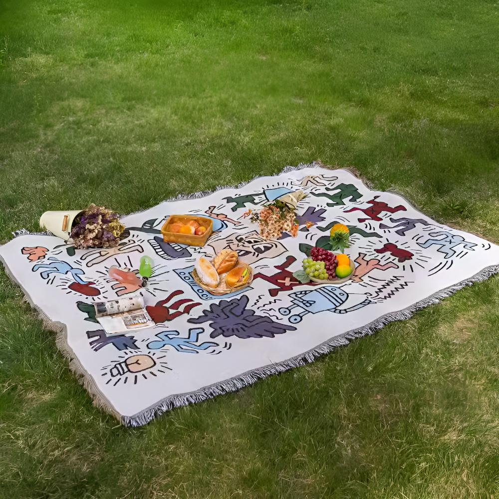 LoungeYard | Bold Expressions Tassel Blanket — product view 7